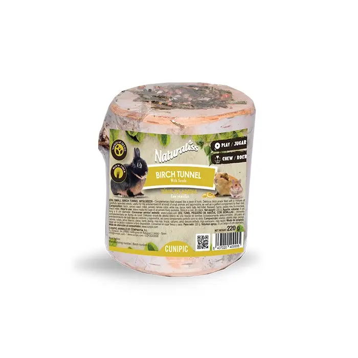 Cunipic - Tunnel Naturaliss Bouleau avec Graines - 220g Livraison Express