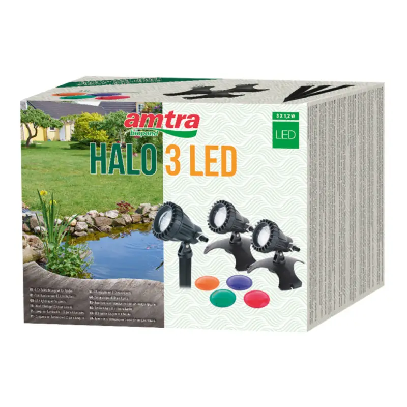 Amtra - Kit Eclairage Pond Halo 3 Led pour Bassin - 1,2w Commande En Gros
