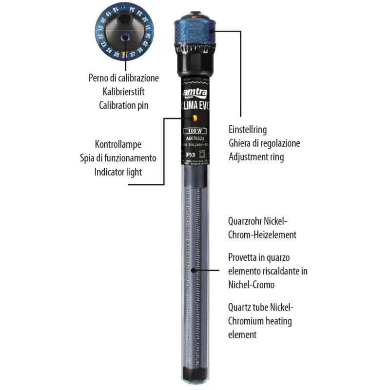 Vente Directe Amtra - Chauffage Klima Evo pour Aquarium - 75w
