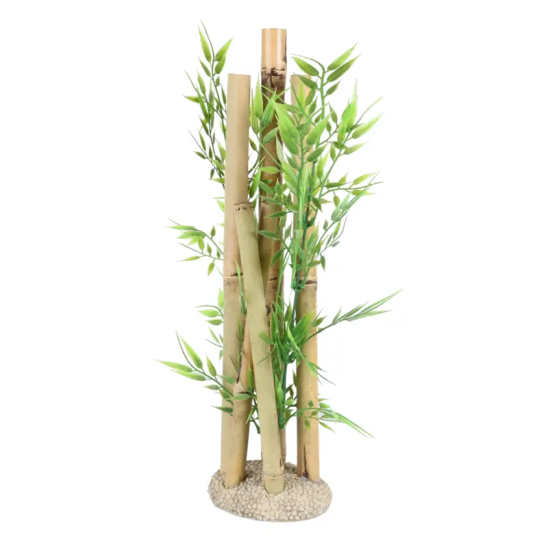 Must-Have Aquadella – D&eacute;coration en Bambou Naturel XL pour Aquarium – 12×36,5cm