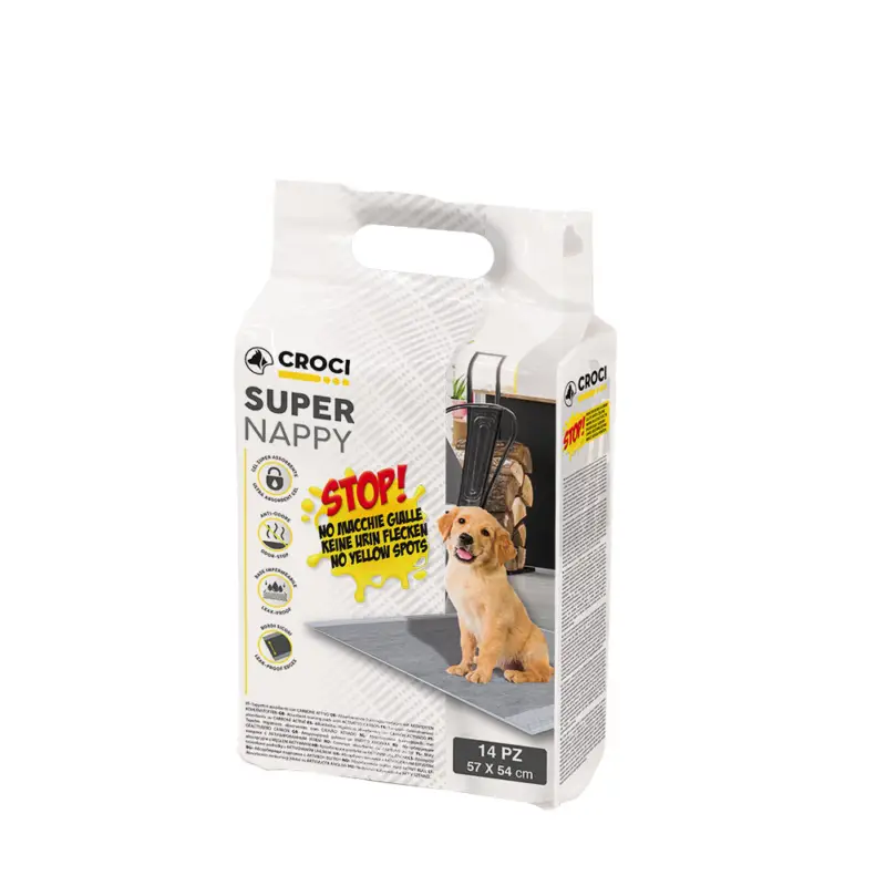 Expédition Rapide Croci - Tapis Hygiénique Super Nappy Charbon Actif pour Chiot