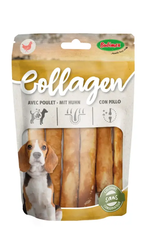 Bubimex - Friandises Stick de Collagène au Poulet - 13cm Réduction