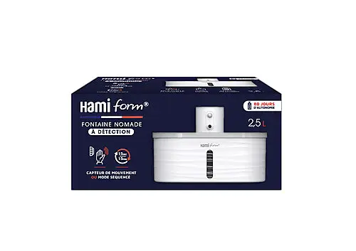Hamiform – Fontaine Nomade &agrave; D&eacute;tection – 2,5L Promotion Saisonnière