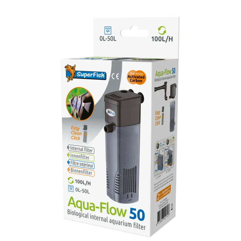 Certifié Superfish - Filtre Intérieur Aqua-Flow 50 - 100L/H