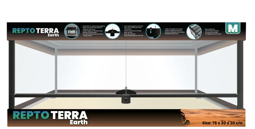 Commander Maintenant Repto – Terrarium Universel Terra Earth M – 76x30x30cm