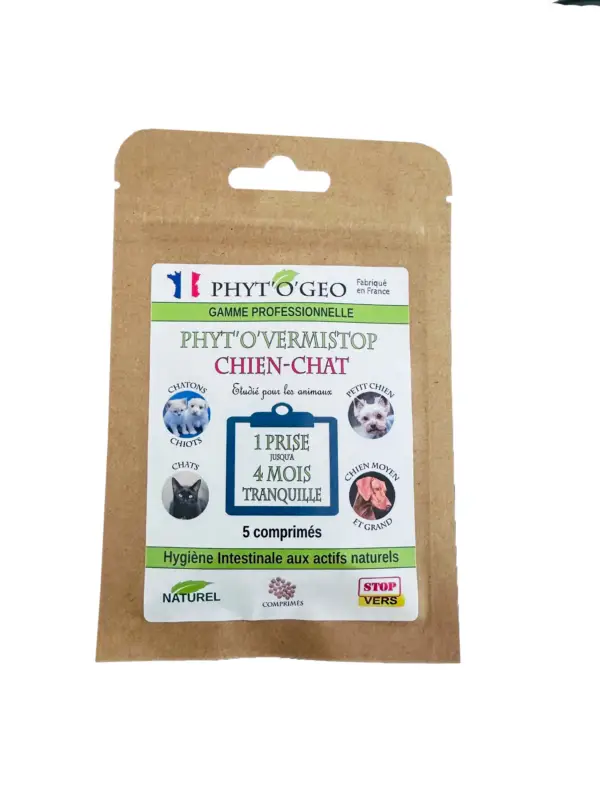 Promotion Saisonnière Phytogeo – Vermifuge Naturel 5 Comprim&eacute;s pour Chiens et Chats