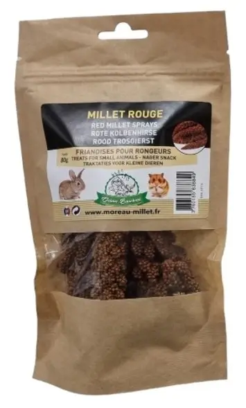 Retour Gratuit Octave Bauchant - Friandises Millet Rouge en Mini Grappe Rongeurs - 80g