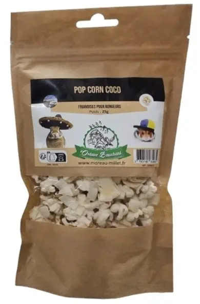 Octave Bauchant - Friandises Pop-corn Coco Rongeurs - 25g Produit De Marque