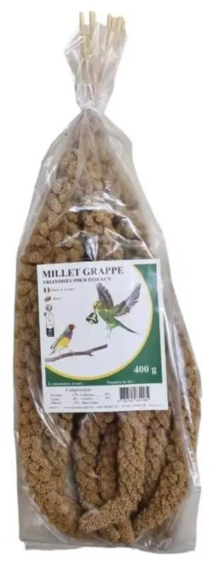 Octave Bauchant - Millet Jaune Anisé en Grappes pour Perruche - 400g Produit De Marque