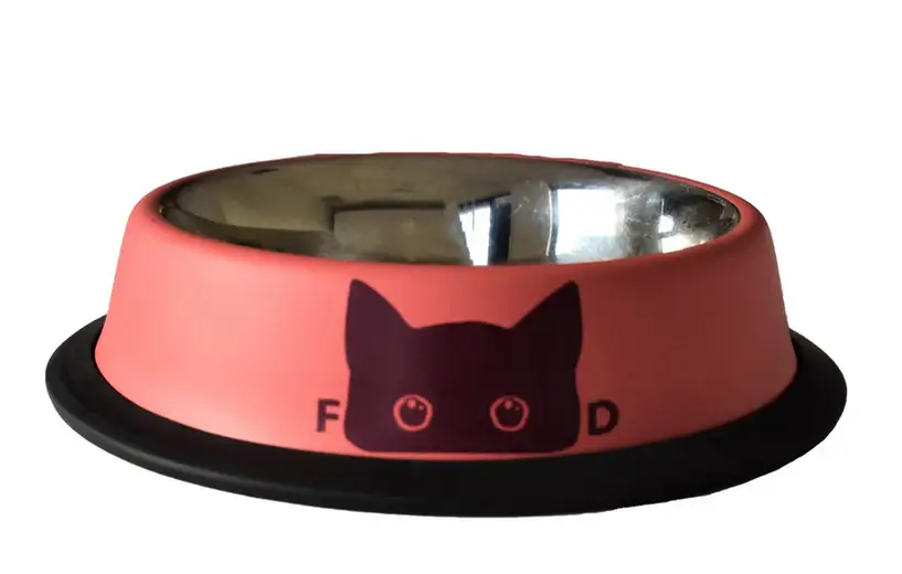 Remise Bobby – Gamelle Inox Antid&eacute;rapante pour Chats – Rose