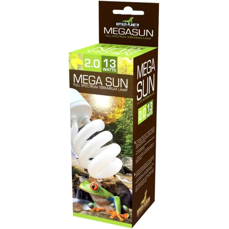 Satisfait Ou Remboursé Reptiles Planet - Ampoule Mega Sun UVB 2.0pour Terrarium - 13W