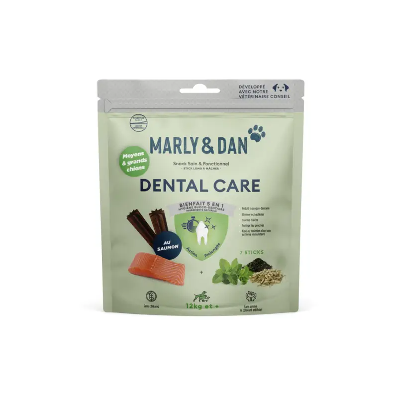 Marly & Dan - Friandises à Mâcher Dental Care M/L - 140g Bon Plan