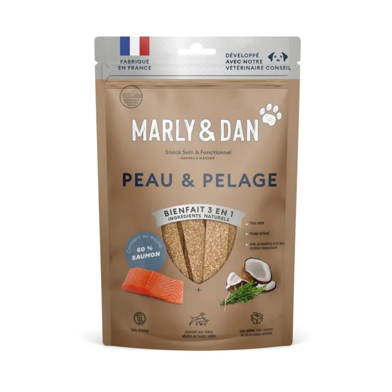 Marly & Dan – Barres &agrave; M&acirc;cher Peau et Pelage – 80g Offre Spéciale