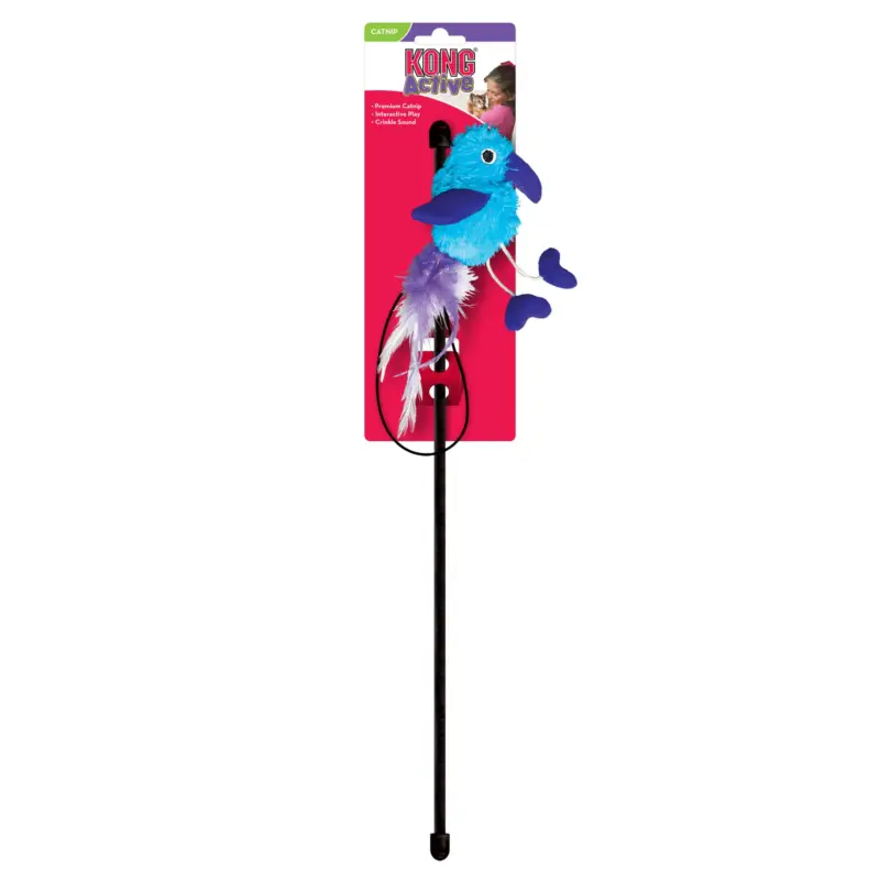 Vente Directe KONG - Jouet Canne à Pêche Teaser Feather pour Chats
