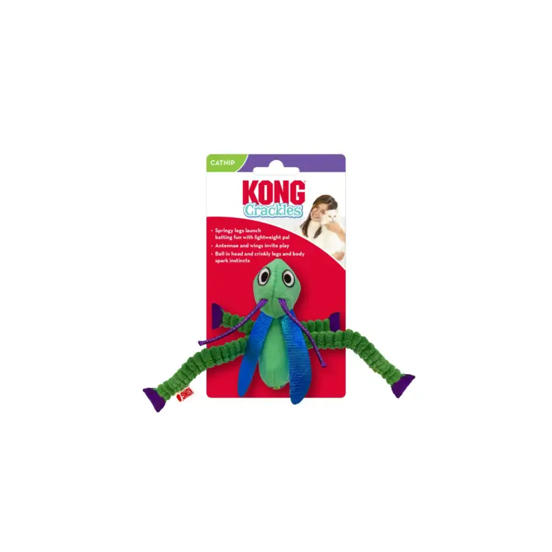 Dernière Chance KONG – Jouet Crackles Sauterelle pour Chats