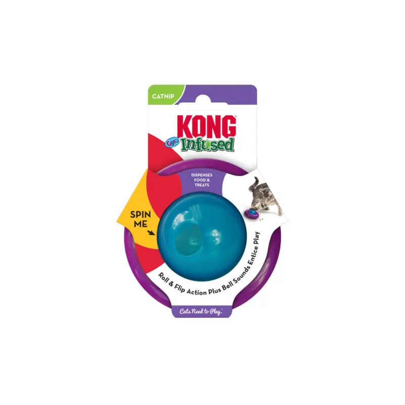 Offre Du Jour KONG – Jouet Distributeur Friandises Infused Gyro pour Chats