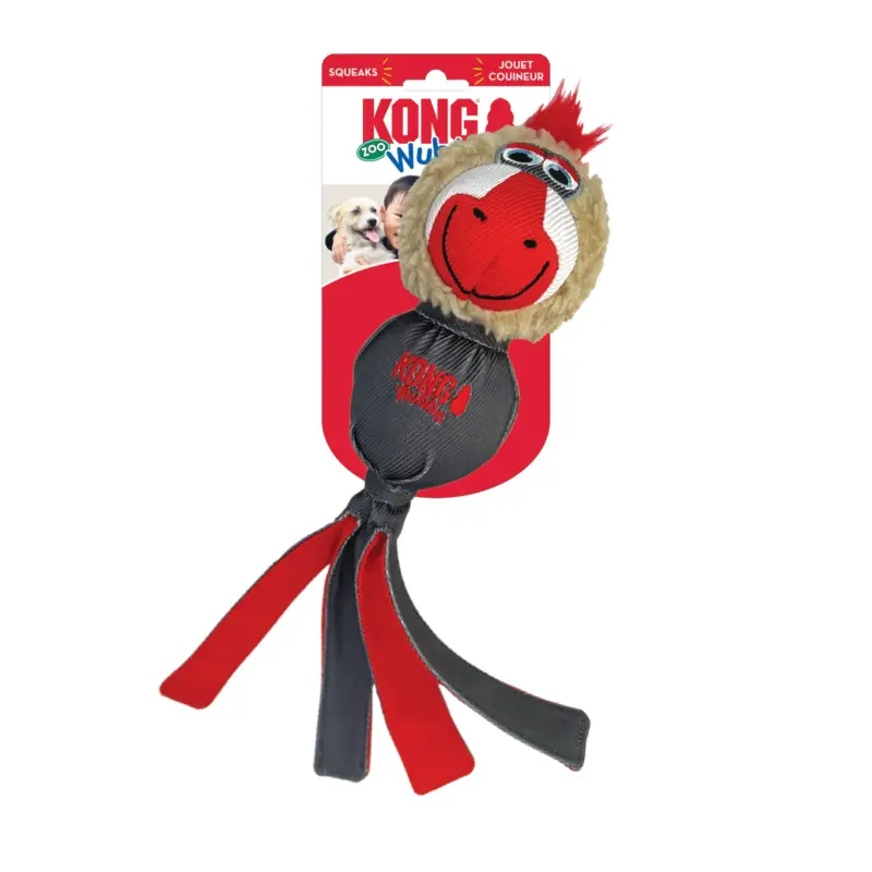Certifié KONG – Jouet PelucheWubba Zoo Mandrill pour Chiens