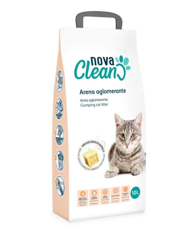 Offre Du Jour Nova Clean – Liti&egrave;re Agglom&eacute;rante Parfum&eacute;e au Savon de Marseille
