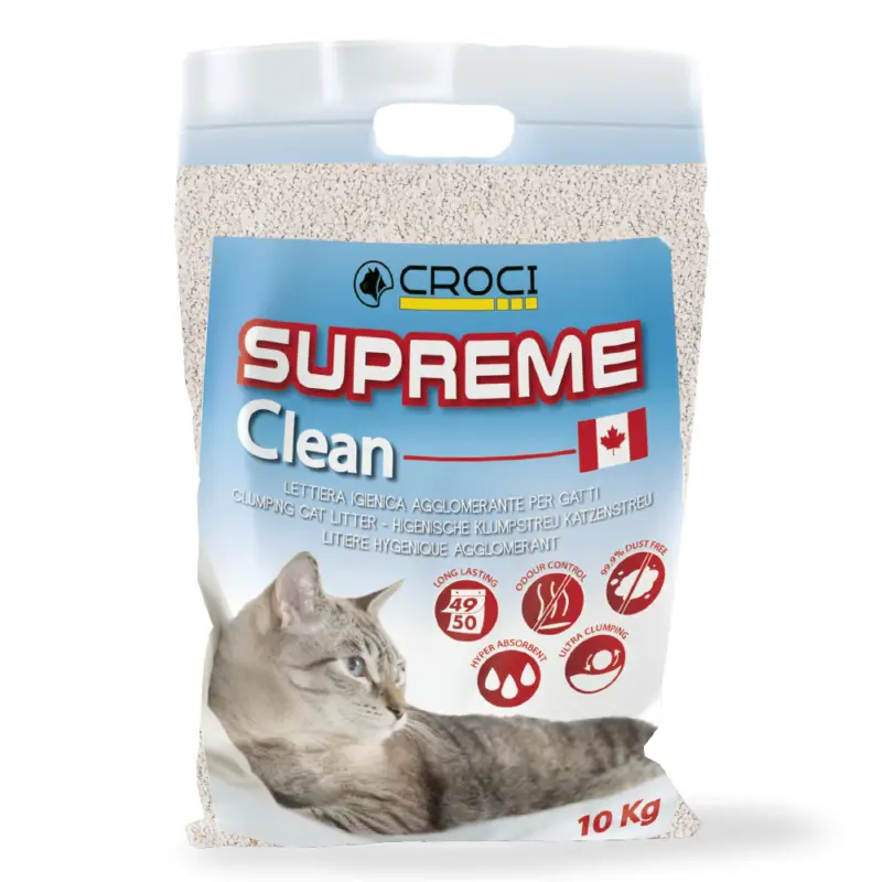 Acheter Direct Croci - Litière Supreme Clean pour Chats - 10Kg