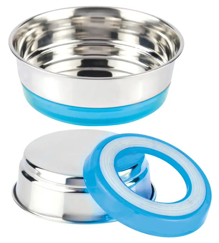 Produit De Marque Croci – Bol en Acier Fluo Azur pour Chats