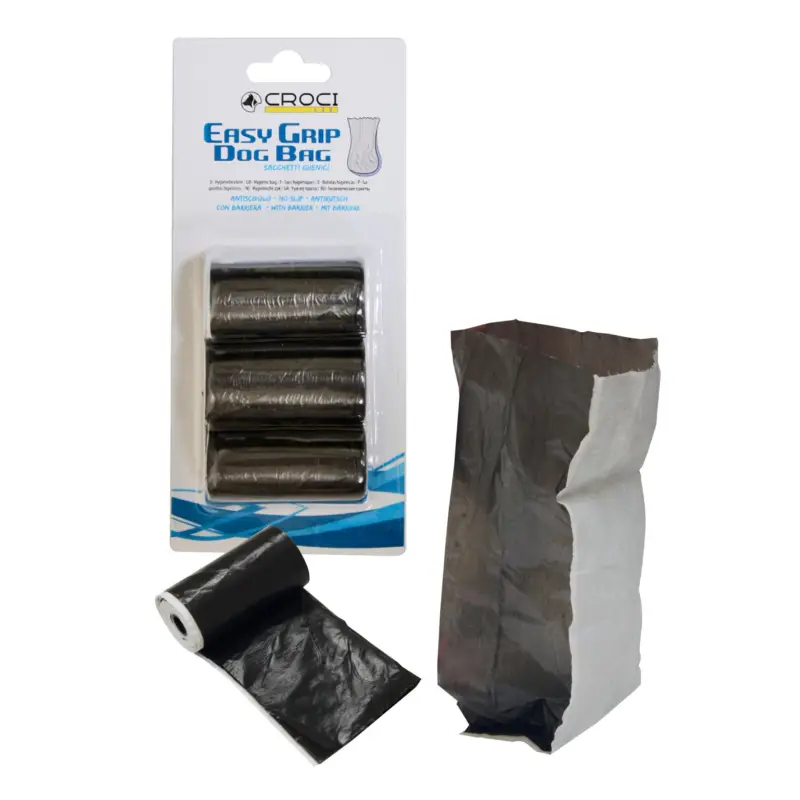 Croci - Lot de 3 Rouleaux Sac Déjection Easy Grip Noir -3X10 Commander Maintenant