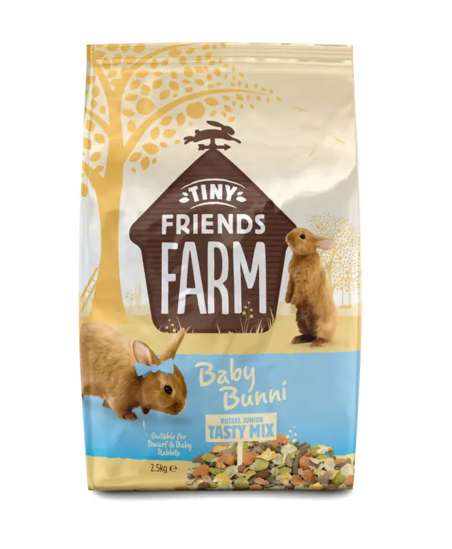 Livraison Express Tiny Friends Farm – Aliment Baby Bunni Tasty Mix – 2.5Kg