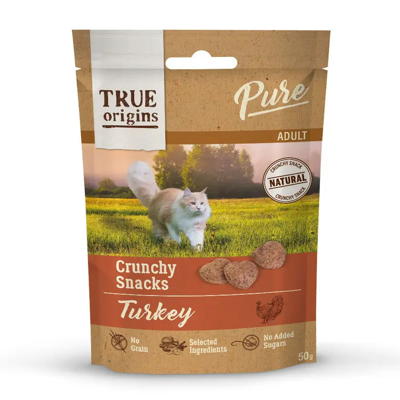 True Origins Pure – Friandises Crunchy &agrave; la Dinde pour Chats – 50g Prix Cassé