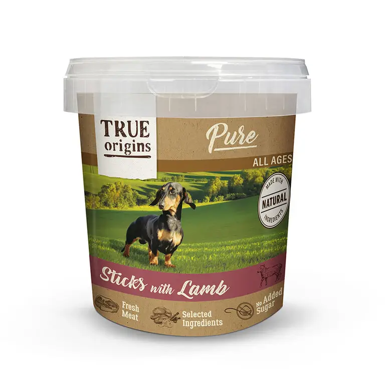 Nouvelle Collection True Origins Pure – Sticks &agrave; l'Agneau pour Chiens – 800g