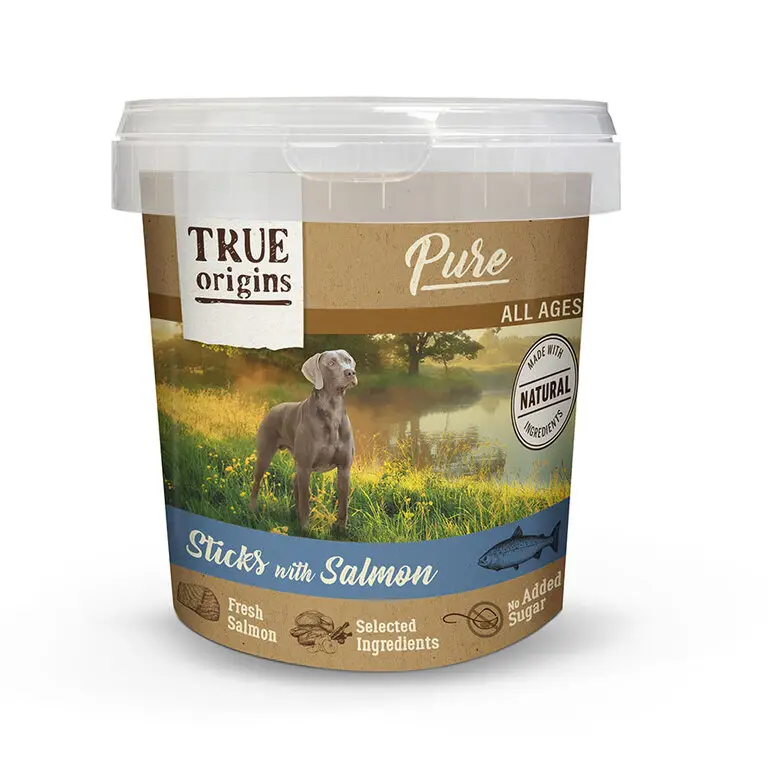 Prix Bas True Origins Pure - Sticks au Saumon pour Chiens - 800g