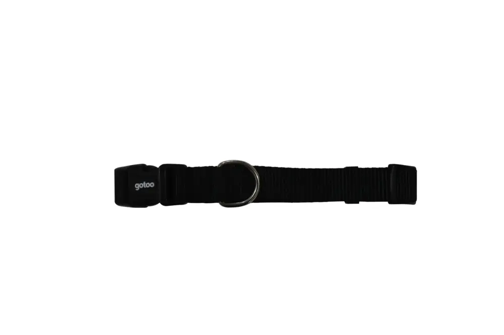 Petit Prix Gotoo - Collier Essentials en Nylon Noir pour Chien