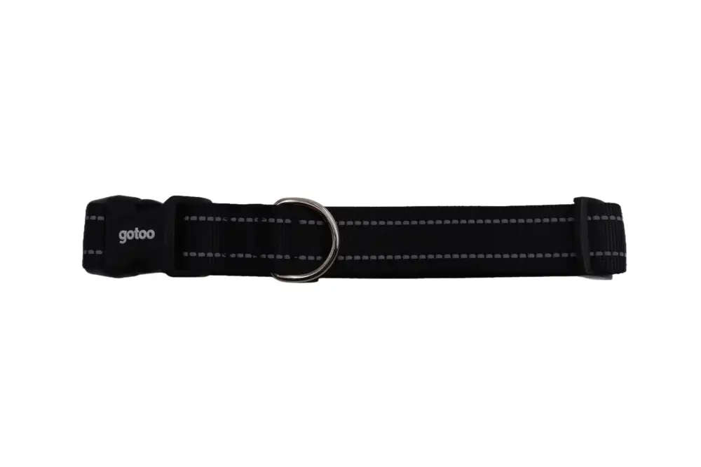 Gotoo - Collier Essentials en Nylon Premium Noir pour Chien Promotion Saisonnière