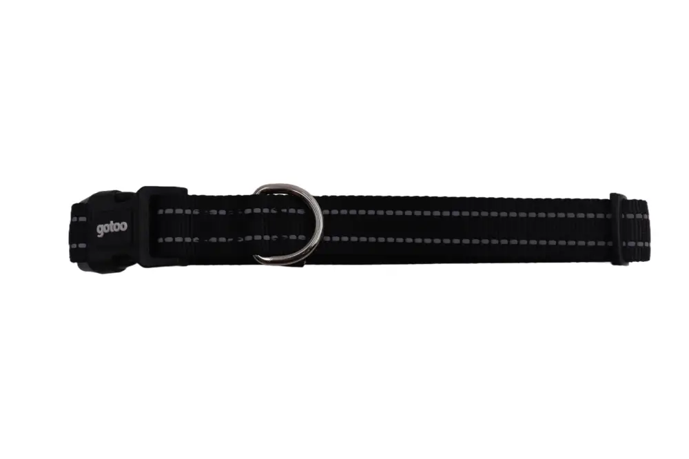 Prix Bas Gotoo – Collier Essentials en Nylon Premium Noir pour Chien