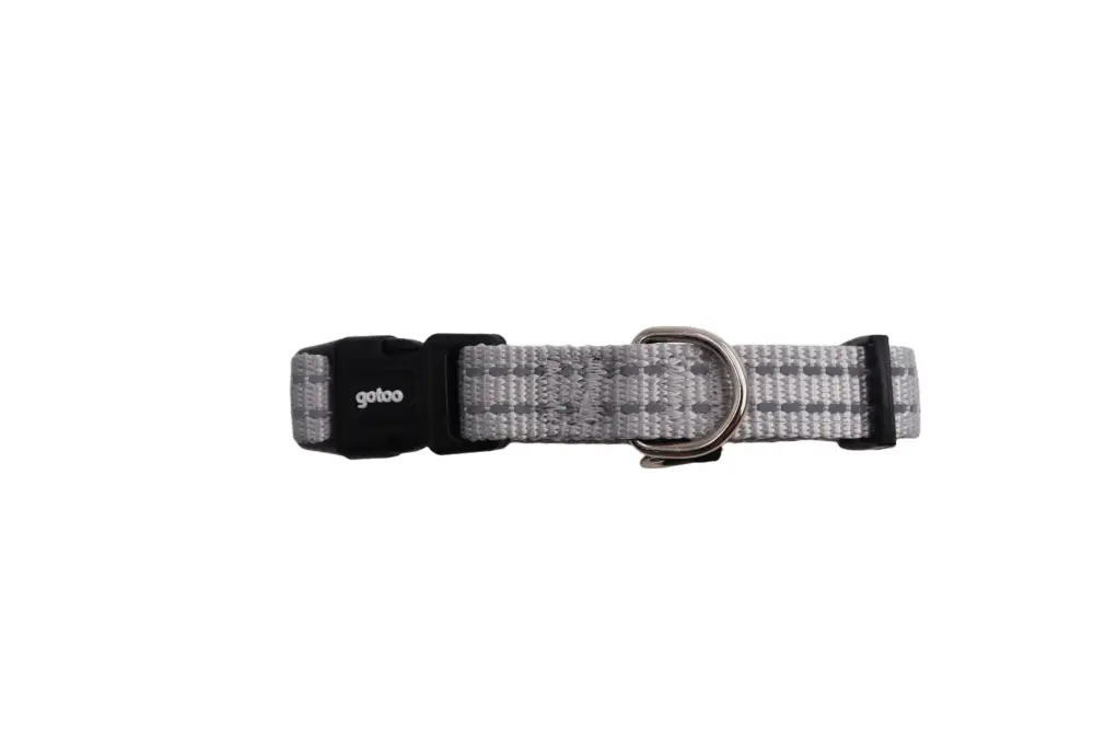 Gotoo - Collier Essentials en Nylon Premium Gris pour Chien Expédition Rapide