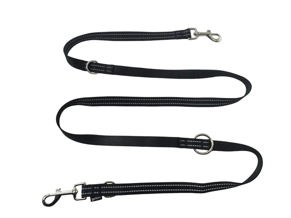 Gotoo – Laisse Essentials Multi Position Noir pour Chien Acheter En Ligne