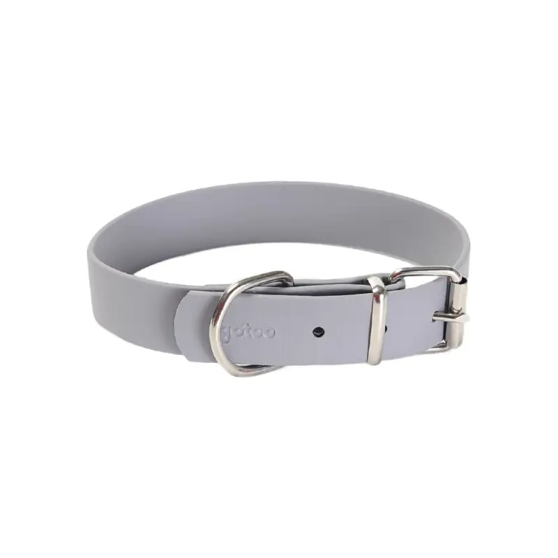Quantité Limitée Gotoo - Collier Premium Biotane Gris pour Chien