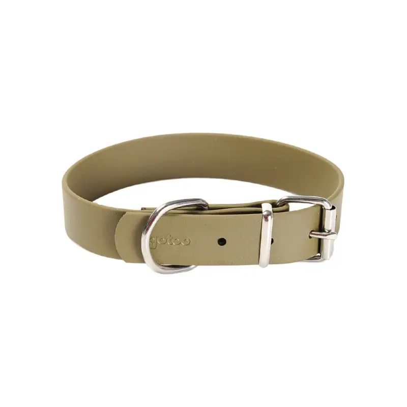 Gotoo - Collier Premium Biotane Olive pour Chien Quantité Limitée
