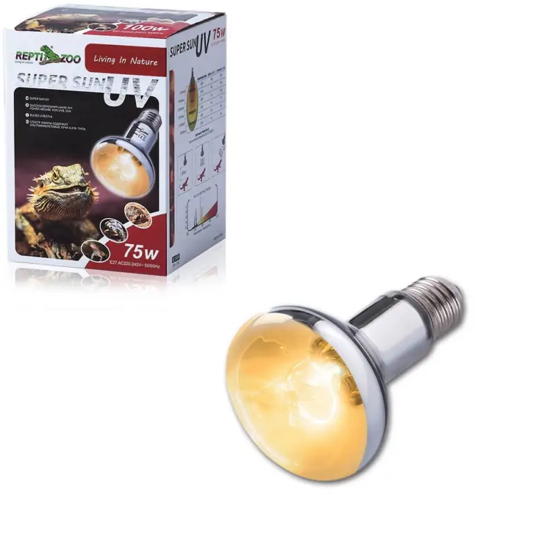 Reptizoo – Lampe Supersun UVA + UVB – 75W Expédié Aujourd&rsquo;hui