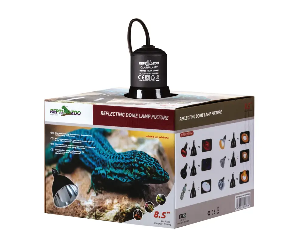 Reptizoo – Lampe Dome Reflecteur Max pour Terrarium – 200W Vente Flash