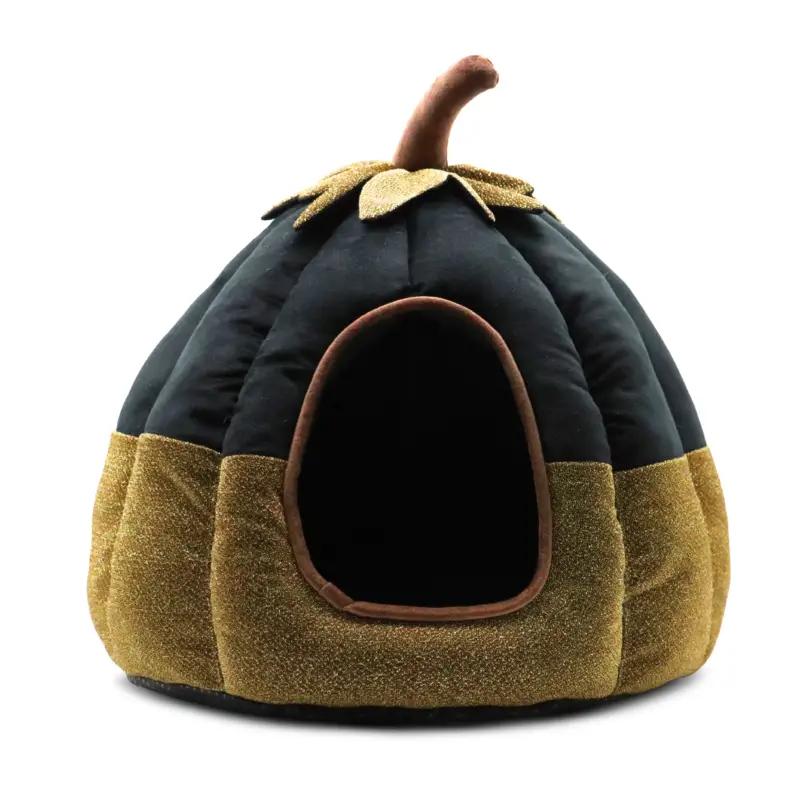 Bon Marché Croci – Corbeille Chien Noir Forme Citrouille – 40x40x35cm