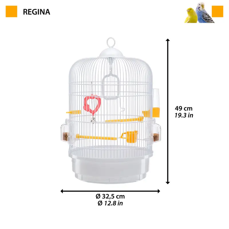 Dernière Chance Ferplast - Cage Regina pour Oiseaux Exotiques - Blanc/Bleu