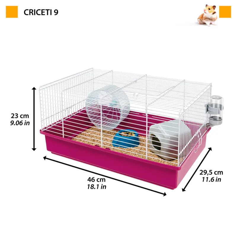 Quantité Limitée Ferplast – Cage Criceti 9 pour Rongeurs – Rouge/Blanc