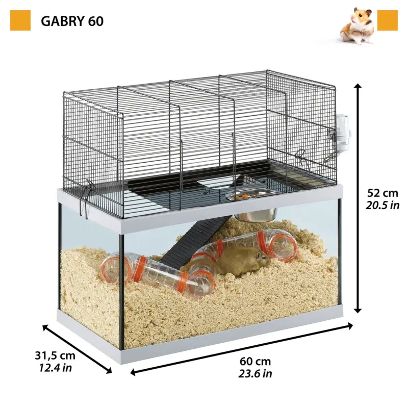 Ferplast – Cage Gabry 60 pour Rongeurs – 31x60x52cm Réduction