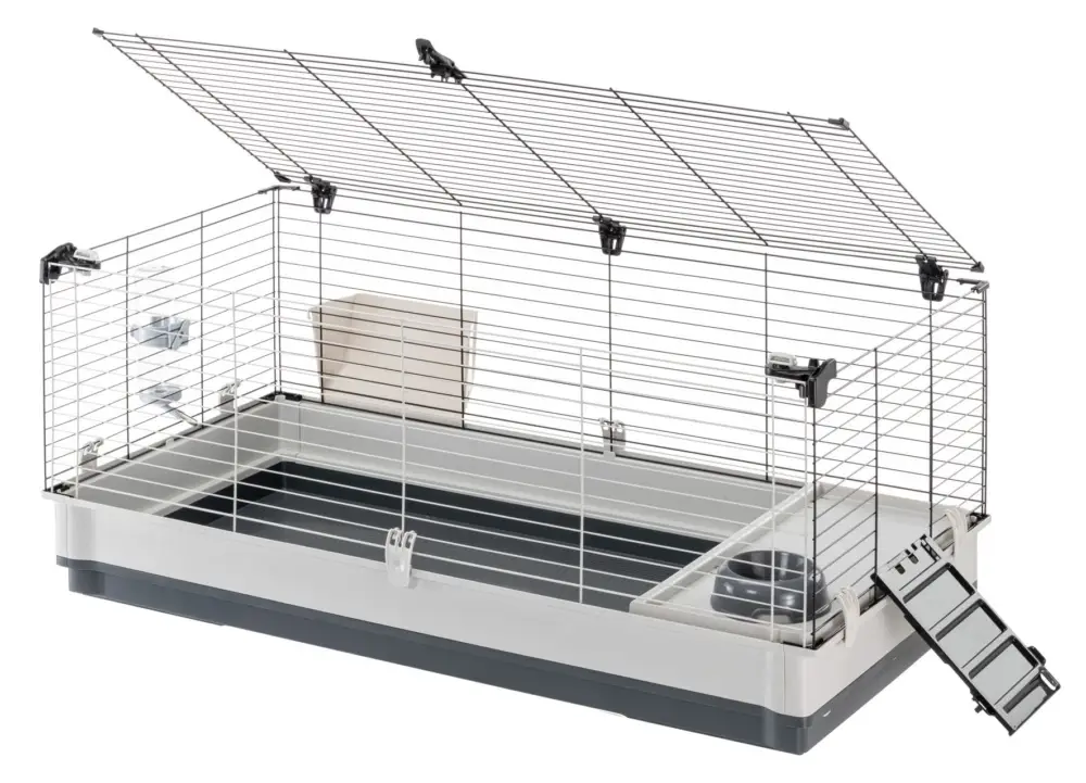Remise Ferplast - Cage Krolik XL pour Lapins et Cochon d Inde - Gris