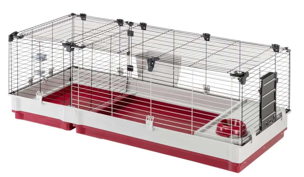 Certifié Ferplast – Cage Krolik 140 pour Lapins et Cochon d Inde – 60x142x50cm