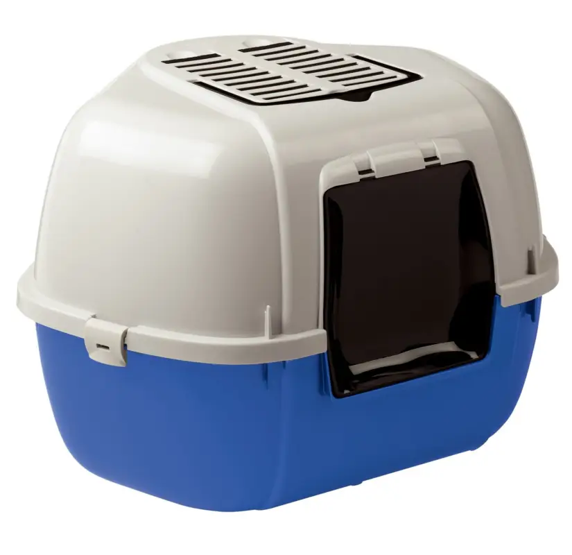 Retour Gratuit Ferplast – Maison de Toilette d Angle Mika pour Chats – Bleu