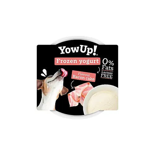 Yowup -Yaourt Glac&eacute; au G&acirc;teau Bacon pour Chiens – 110g Prix Cassé