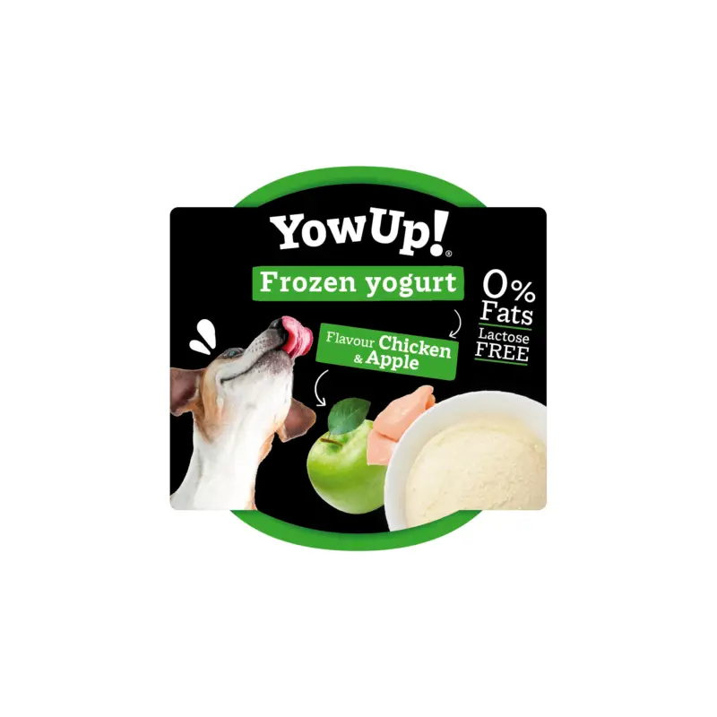 Seulement Aujourd'hui Yowup -Yaourt Glacé au Poulet et Pomme pour Chiens - 110g