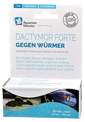 Dernière Chance Aquarium M&uuml;nster – Traitement DACTYMOR FORTE contre les vers -20ml