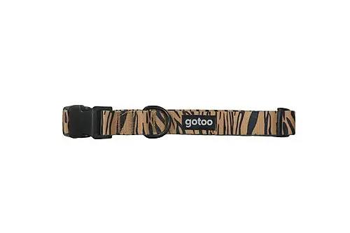 Gotoo – Collier &agrave; motifs de Tigre Marron pour Chien Dernier Modèle