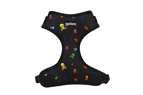 Promotion Saisonnière Gotoo – Harnais T-shirt &agrave; Motif de Cr&acirc;nes Gris pour Chien